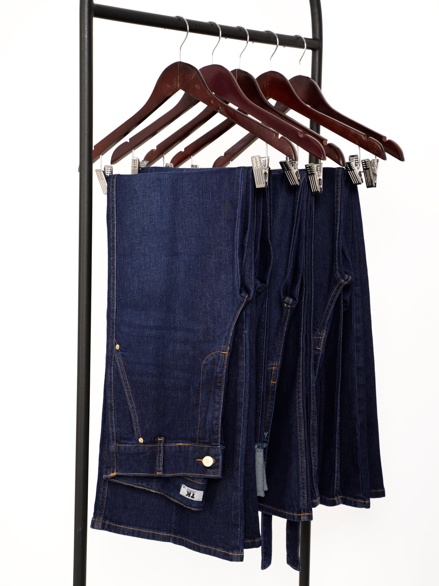 TK Fashion — jeans on a hanging rail